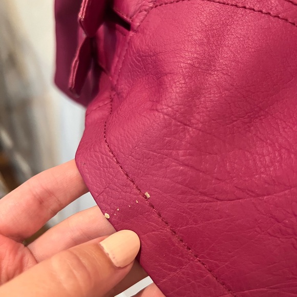 Blank NYC Magenta Pink Cropped Faux Leather Jacket - Picture 5 of 5